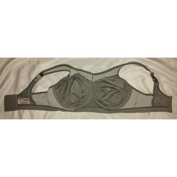 Glamorise High Impact Underwire Sports Bra Size 36DD Grey Moisture Wicking Gym - Picture 2 of 6